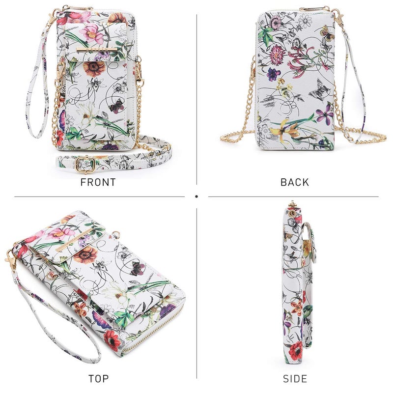 Dasein Crossbody Bag Phone Purse Handbag for Women Shoulder Bag Credit Card Wristlet Wallet with Multi Pockets - Image 4